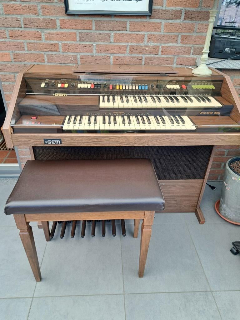 orgel met bankje, Ophalen, Gebruikt, 2 klavieren, Orgel