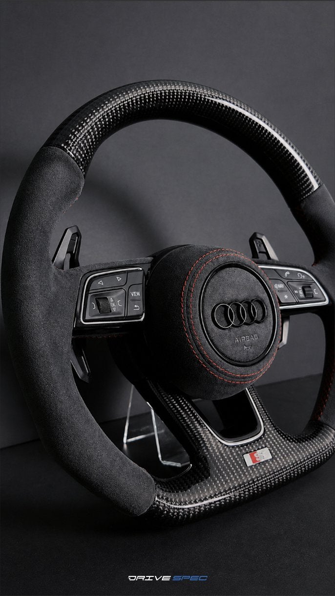 Exclusief Audi Carbon stuur inclusief custom airbag cover, Ophalen of Verzenden, Audi