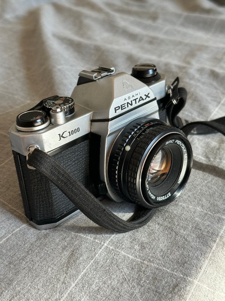 Pentax K1000 (cellule HS) + 50mm f2, Audio, Tv en Foto, Ophalen of Verzenden, Gebruikt, Spiegelreflex, Pentax