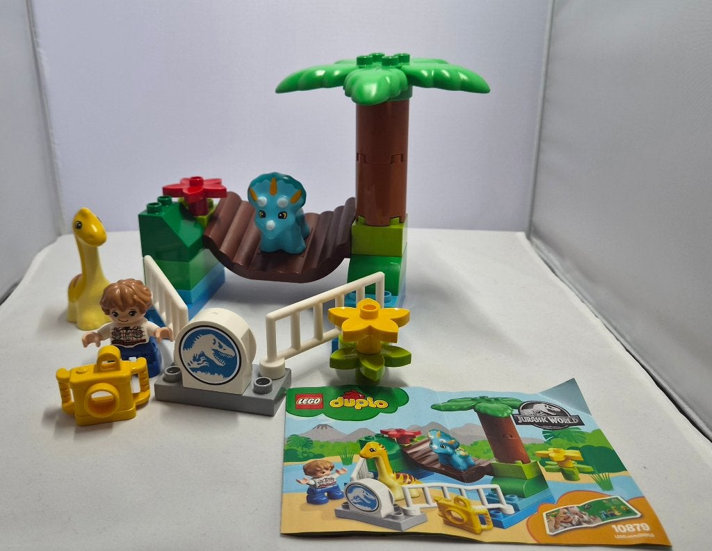 LEGO DUPLO Jurassic World Dino Kinderboerderij - 10879, Gebruikt, Jurassic World, Inclusief instructies, Ophalen of Verzenden