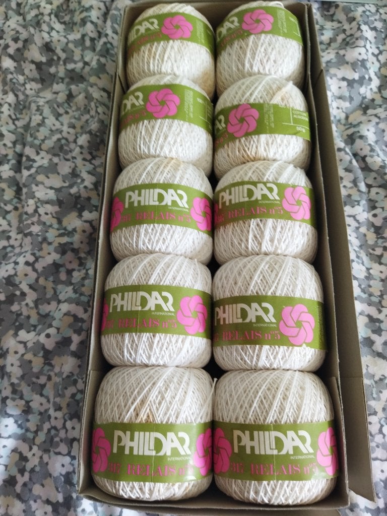 10 pelotes de coton blanc phildar, Ophalen of Verzenden, Nieuw, Breien of Haken