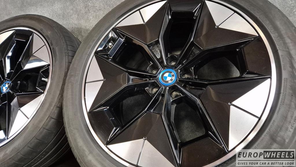 Originele BMW IX3 IX4 20 inch Breedset + TPMS + Zomerbanden, Auto-onderdelen, Banden en Velgen, Banden en Velgen, Zomerbanden