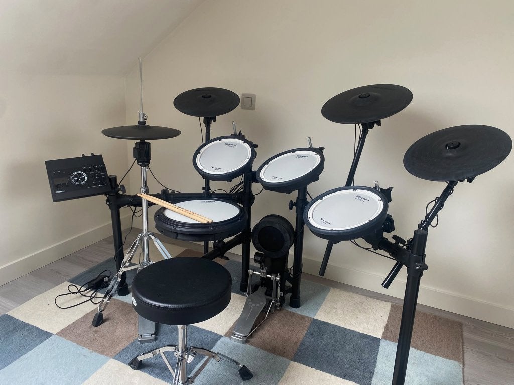 Roland TD-17KVX Drum Set + toebehoren (Zo goed als nieuw), Musique & Instruments, Enlèvement, Comme neuf, Roland, Électronique