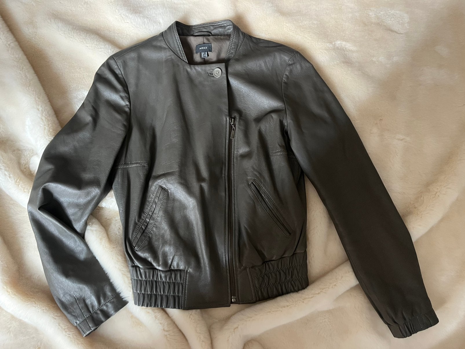 Veste en cuir agneau Mexx - Taille 40, Vêtements | Femmes, Enlèvement ou Envoi, Comme neuf, Taille 38/40 (M), Brun