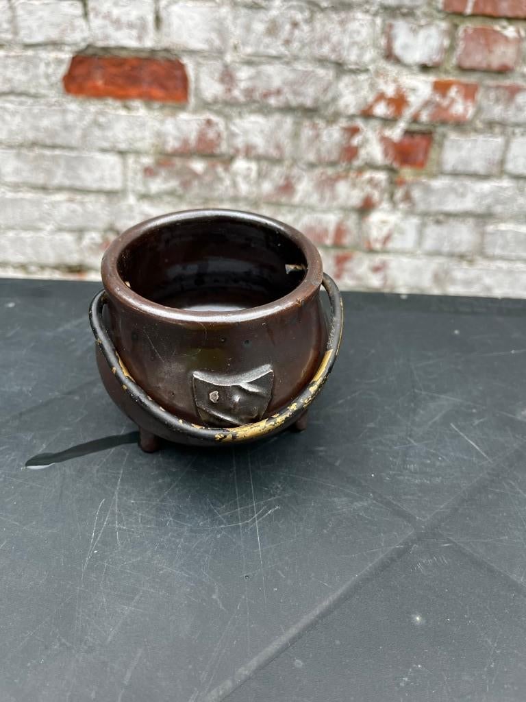 klein potje/ keteltje met handvat, Antiek en Kunst, Ophalen of Verzenden