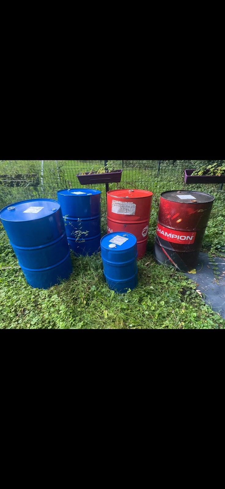Different fut pvc et metalique 60l et 200 l, Jardin & Terrasse, Enlèvement, Comme neuf