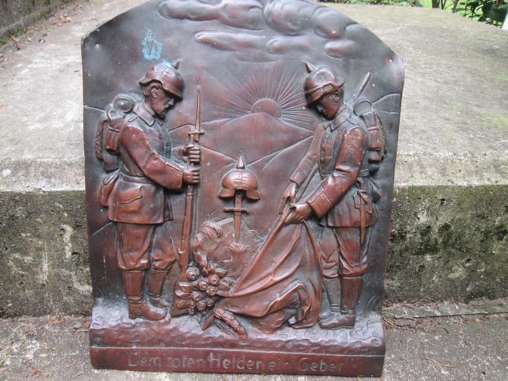 Herinneringsplaquette Duits WO1 voor gesneuvelde militair., Verzamelen, Ophalen of Verzenden