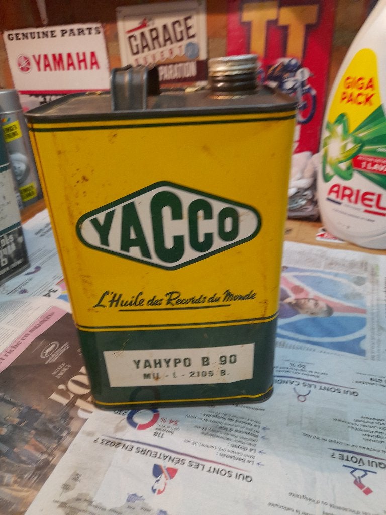 ancien bidon huile vide yacco yahypo b 90, Envoi, Utilisé, Autres types