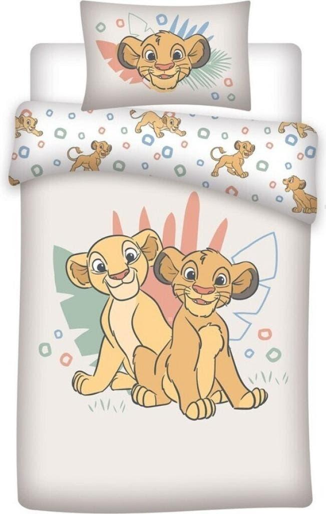 Lion King Baby / Peuter Dekbedovertrek 100 x 140 cm - Disney, Jongetje of Meisje, Wit, Dekbedovertrek, Nieuw