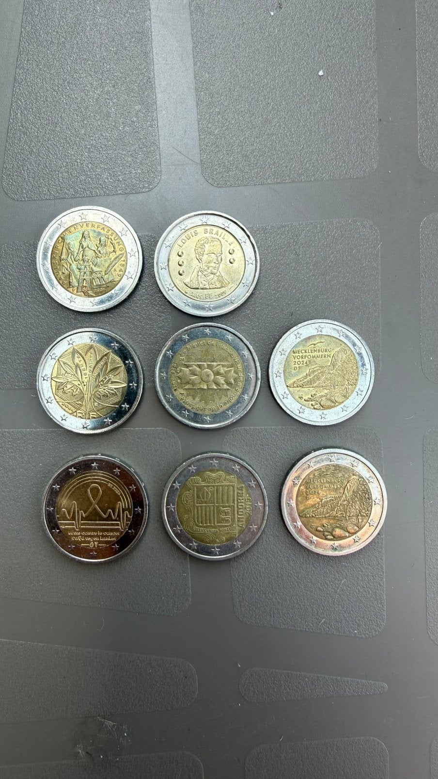 8 pieces de 2€ plus rare en etat « circulé », Enlèvement ou Envoi, 2 euros, Monnaie en vrac