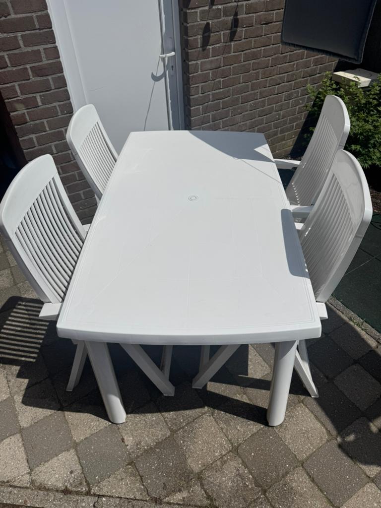 Tuinset Grossfillex, Ophalen, Kunststof, 6 zitplaatsen, Bijzettafel
