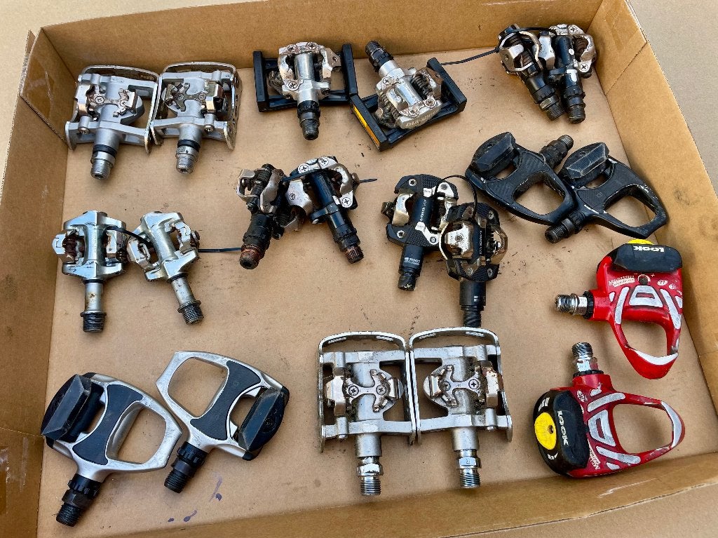 10 paar fietspedalen (Shimano, Look) - Alles in één koop, Vélos & Vélomoteurs, Vélos Pièces, Enlèvement ou Envoi, Utilisé, Gravelbike