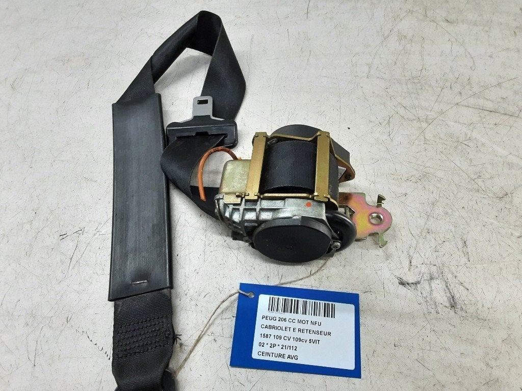 CEINTURE DE SECURITE AVANT GAUCHE 206 CC (2D) (2360004), Utilisé, Peugeot