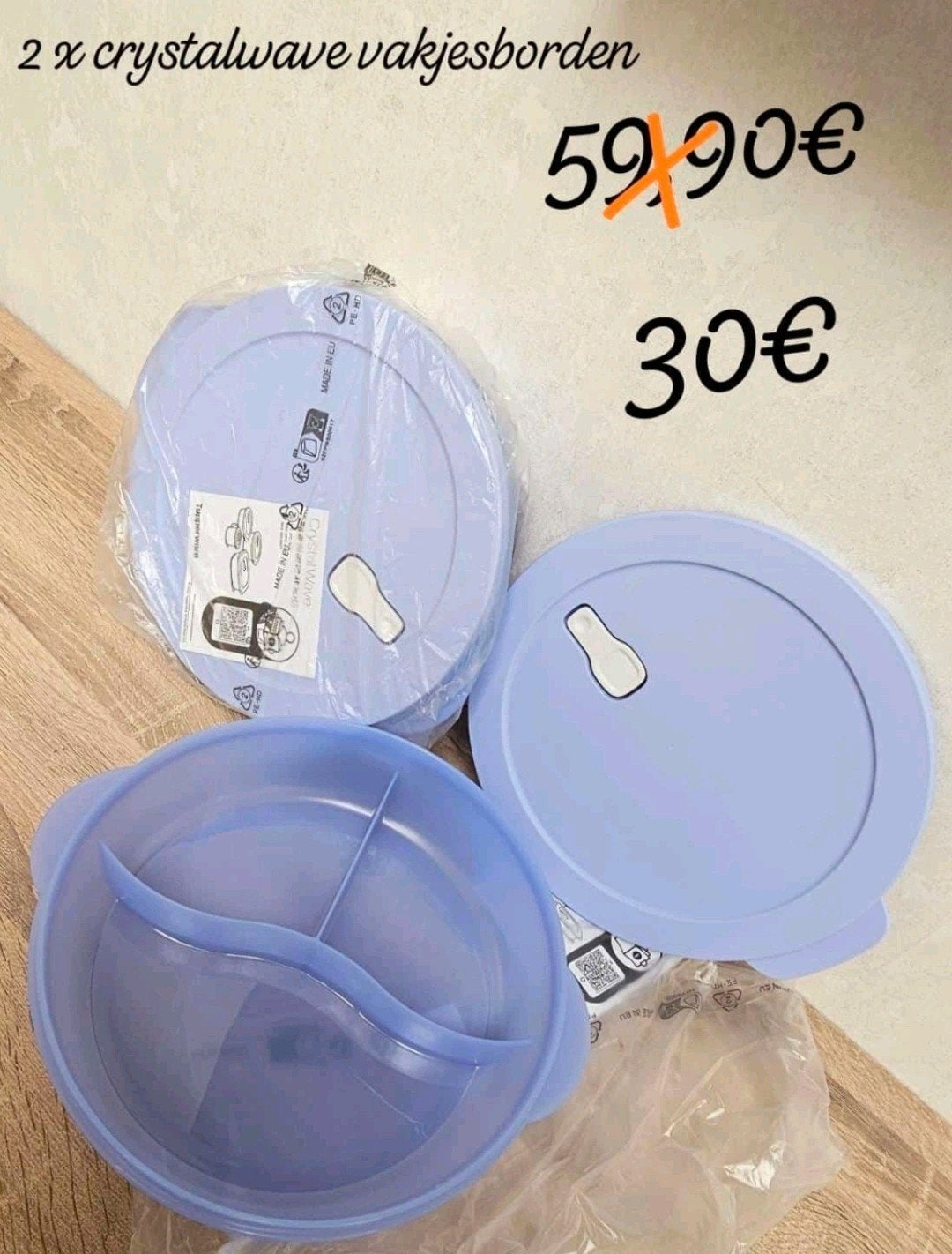 2 assiettes Crystalwave Tupperware, Enlèvement ou Envoi, Neuf