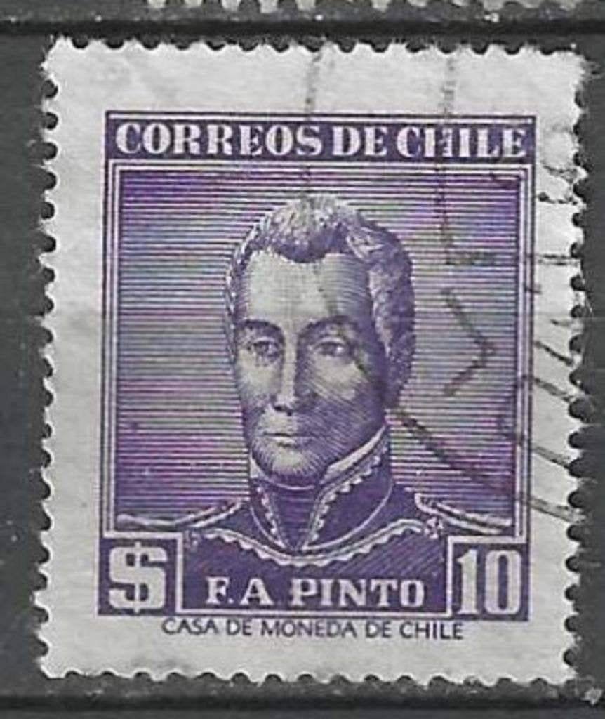Chili 1958 - Yvert 270 - Generaal Pinto (ST), Verzenden, Gestempeld