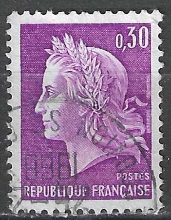 Francia 1967/1969 - Yvert 1536 - Marianne de Cheffer (ST), Envoi, Affranchi