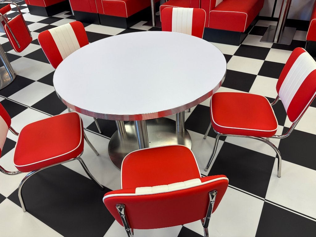 Fifties diner meubelen, Huis en Inrichting, Stoelen, Ophalen, Overige materialen, Nieuw, Vijf, Zes of meer stoelen