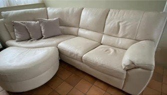 GRATIS - Lederen Zetels - NATUZZI, Ophalen, Zo goed als nieuw, Hoekbank