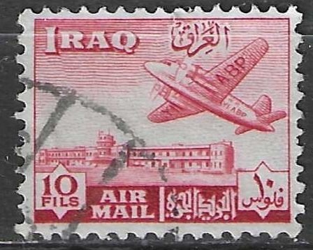 Irak 1949 - Yvert 4PA - Aéroport de Bassorah - 10 fi. (1ER), Envoi, Affranchi