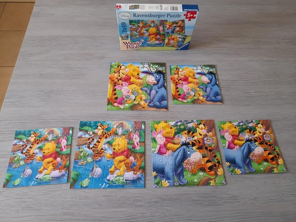 Winnie the pooh puzzel ravensburger 5+, Ophalen of Verzenden, 10 tot 50 stukjes, Zo goed als nieuw, 4 tot 6 jaar