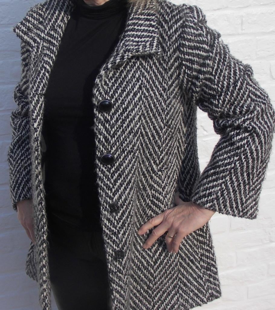 Manteau  Noir / Blanc   Taille  :40, Taille 38/40 (M), Enlèvement ou Envoi, Autres couleurs, Camaieu