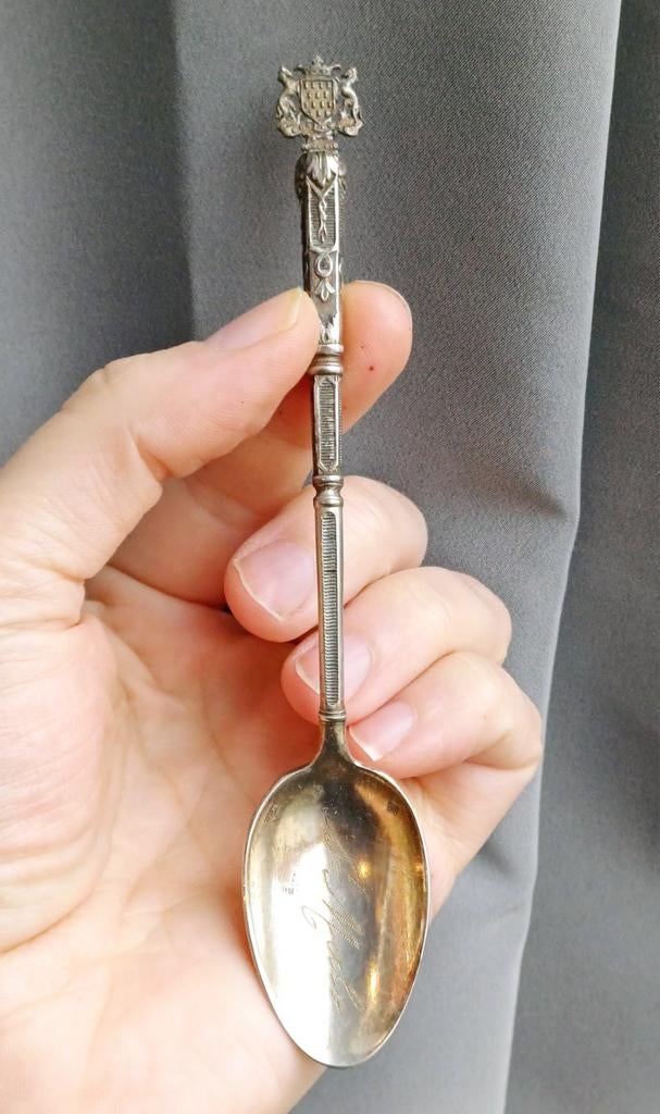 Cuillère souvenir en métal argenté Saint-Malo, Enlèvement ou Envoi