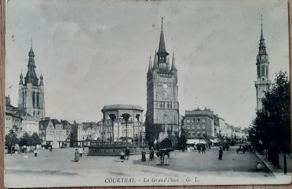 Kortrijk COURTRAI grand place grote markt TOP!, Ophalen of Verzenden