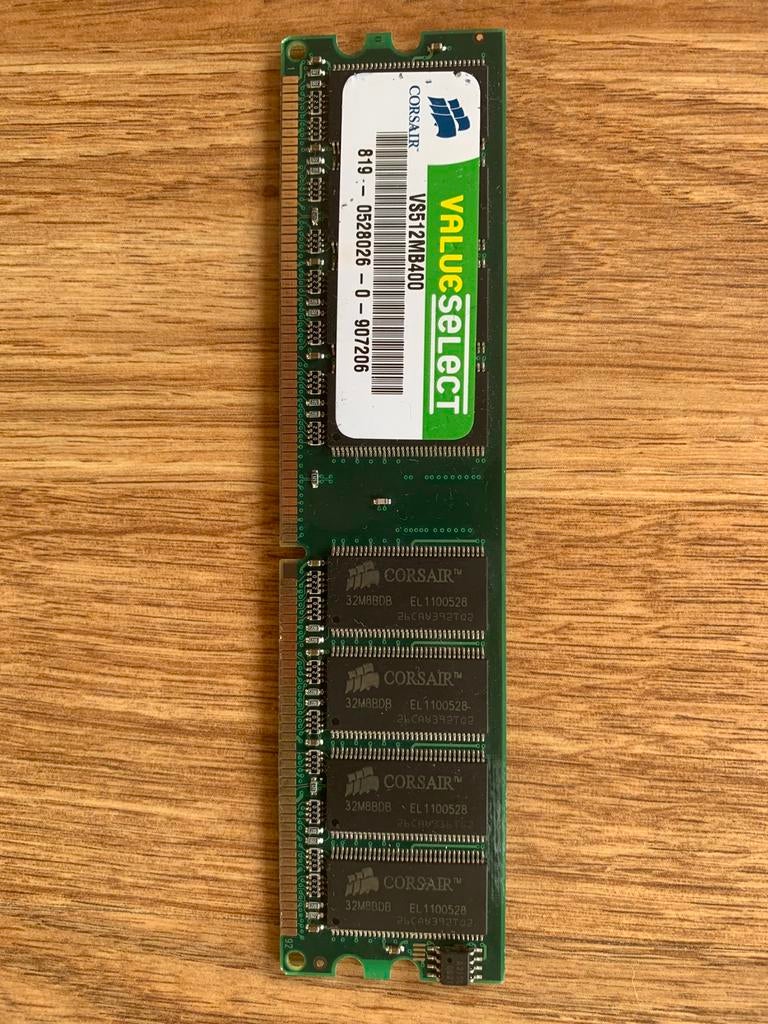 Lot de 2 mémoires RAM Samsung, Corsair, Enlèvement ou Envoi, 1 GB ou moins, Utilisé, Autres types