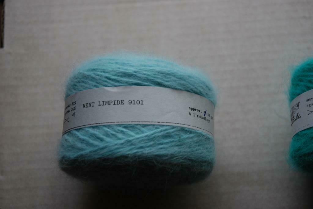 pelote laine angora 80 % , couleur vert 9101 , par 50 grs, Hobby en Vrije tijd, Breien en Haken, Verzenden, Nieuw, Breien, Naald
