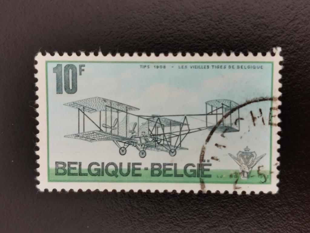 Belgique 1973 - avion - biplan, Enlèvement ou Envoi, Affranchi, Avions