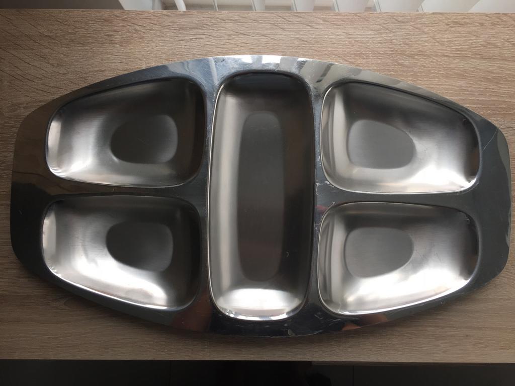 Vintage ALESSI opdienblad met 5 vakjes, Ophalen