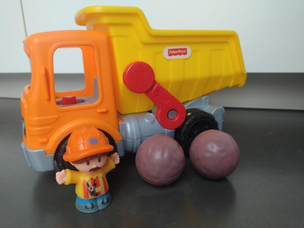Fisher-Price Little people kiepwagen vrachtwagen interactief, Ophalen of Verzenden, Zo goed als nieuw