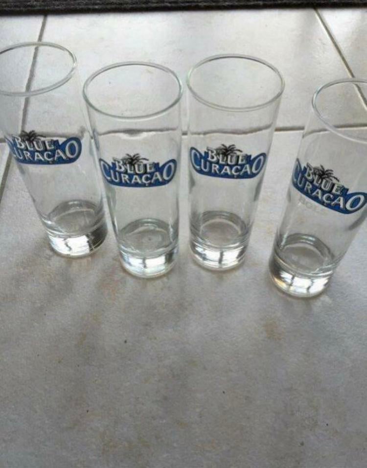 Blue Curaçao glazen, Verzamelen, Ophalen of Verzenden, Zo goed als nieuw, Overige typen
