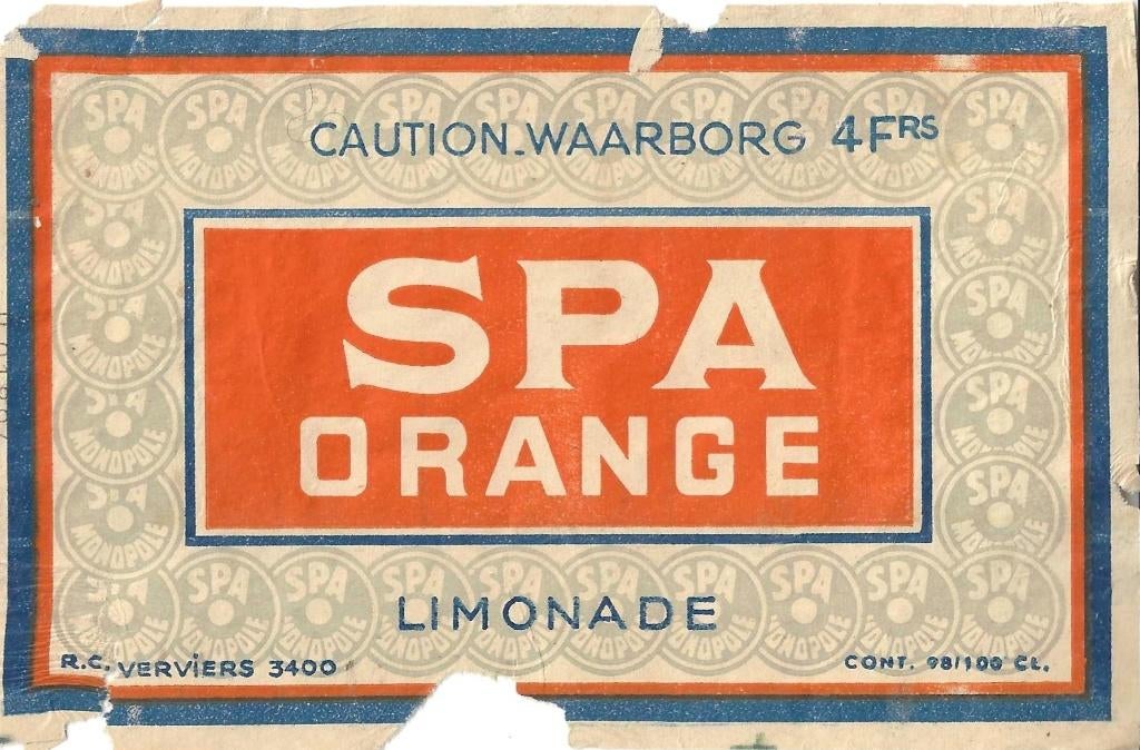ORANJE BUBBELBAD. LIMONADE. OUD LABEL., Verzamelen, Ophalen of Verzenden
