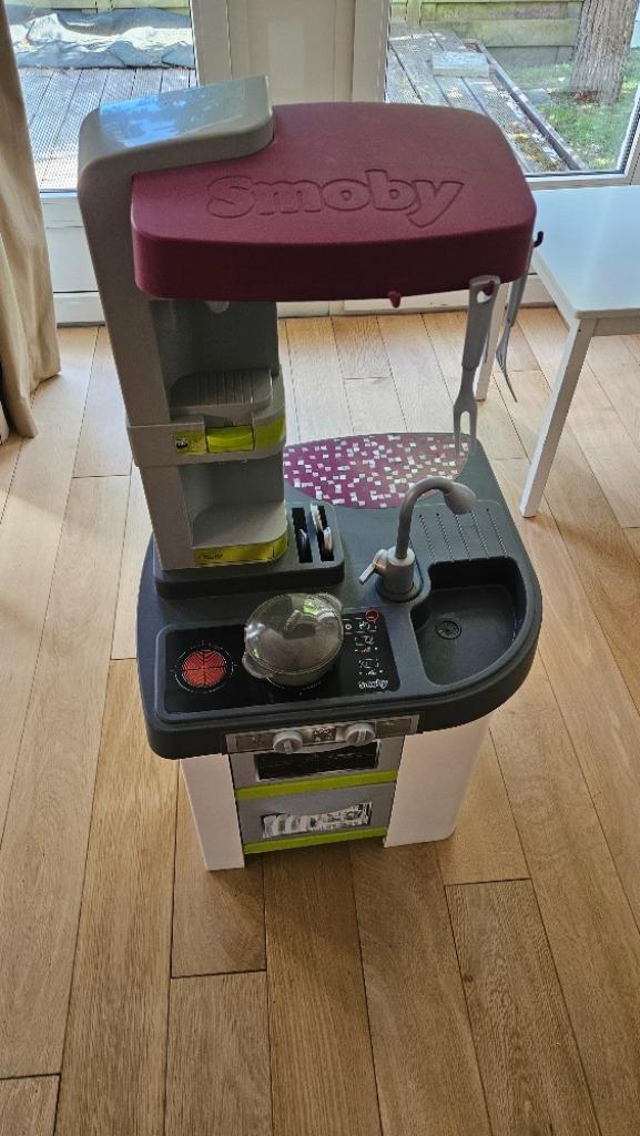 Kinderkeuken in kunststof + keukengerei, Ophalen, Gebruikt, Kunststof, Speelkeuken