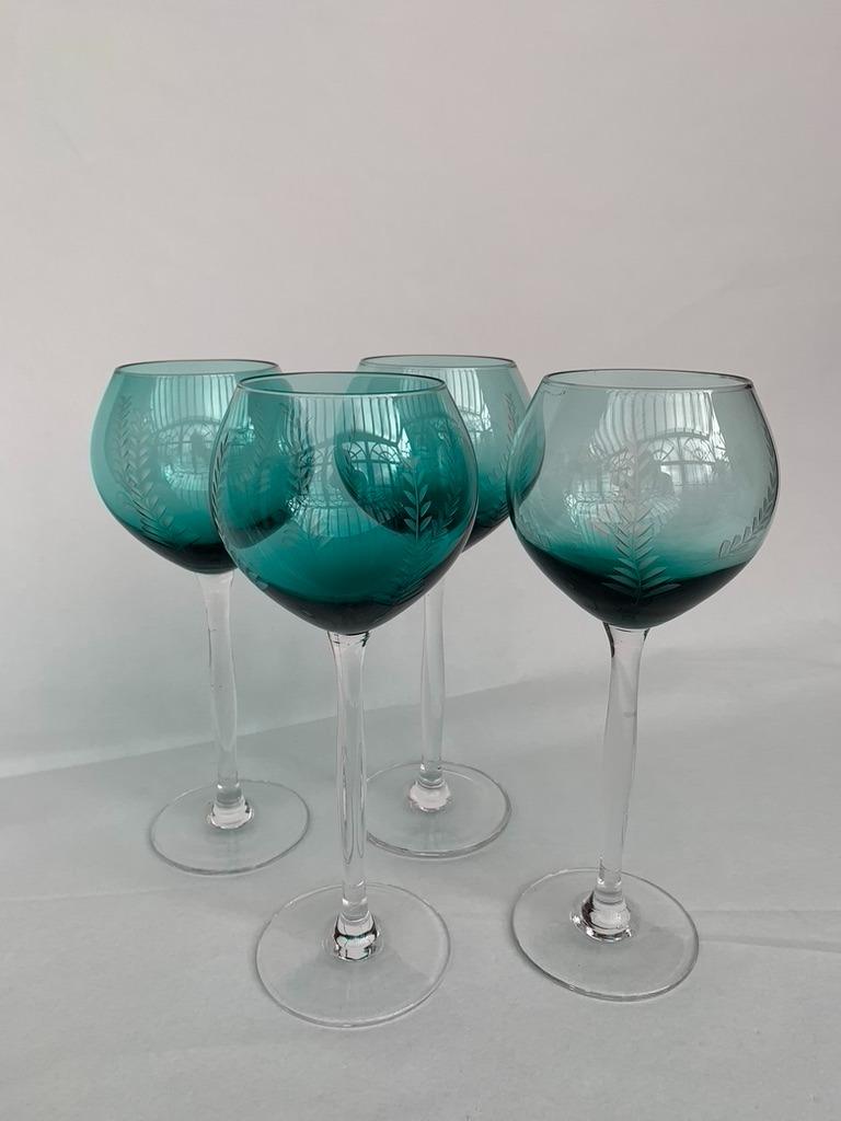 Crystal Handmade Wineglass 4X Vintage, Ophalen