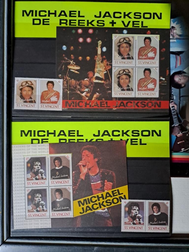 Michael jackson postzegels met vel, Ophalen of Verzenden