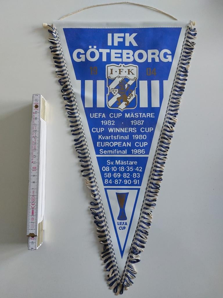 Vintage wimpel Ifk Goteborg Zweden uit 1991, Ophalen of Verzenden, Zo goed als nieuw