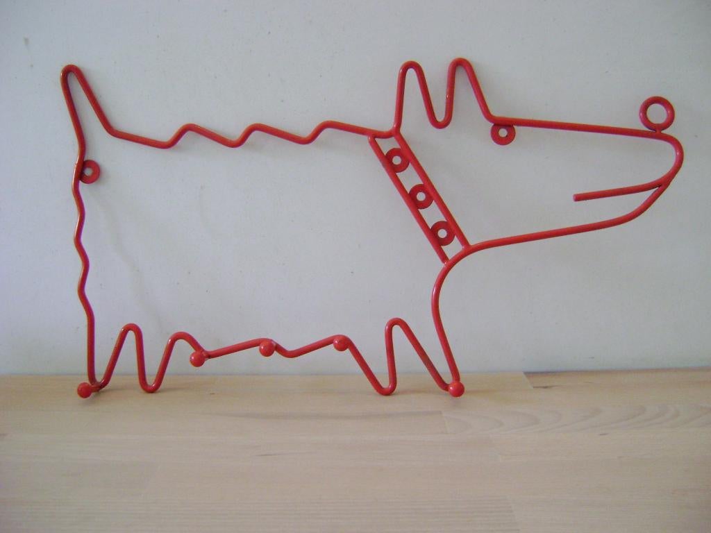 Te ruilen: Kapstok hond - Keith Haring Ikea Jaren 80, Enlèvement, Métal, Portemanteau mural