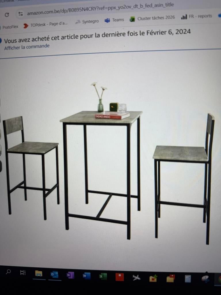Table et 2 chaises, Enlèvement, Comme neuf, Métal