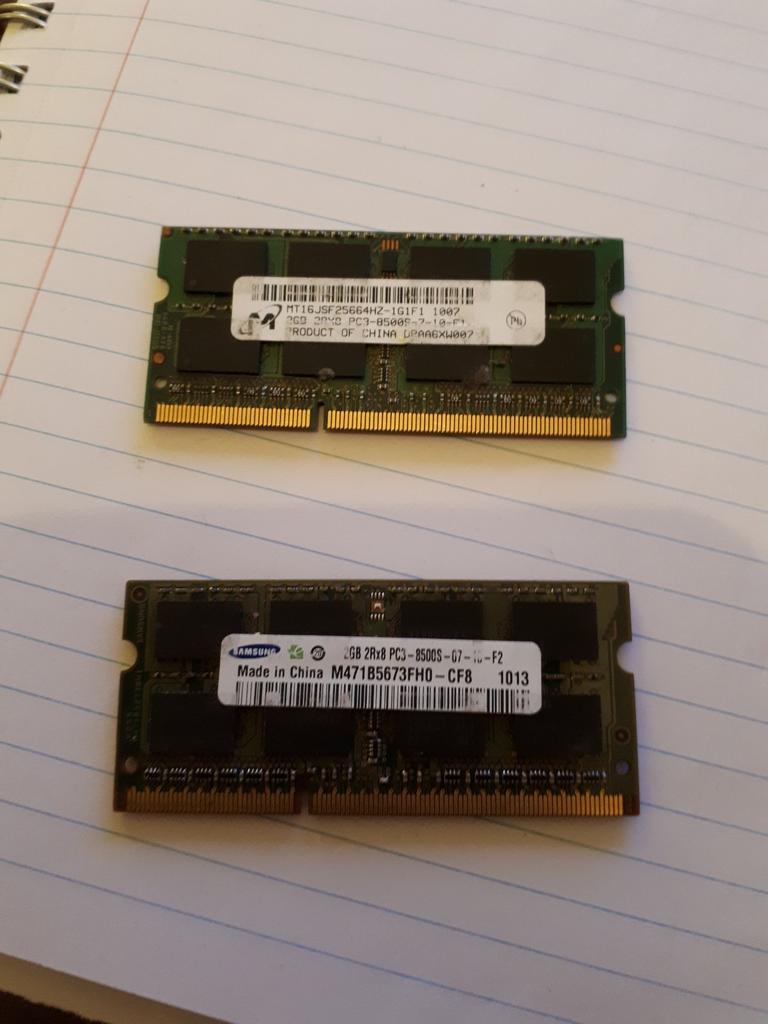 2 x 2gb pc3 Ram geheugen, Ophalen of Verzenden, Zo goed als nieuw, DDR3