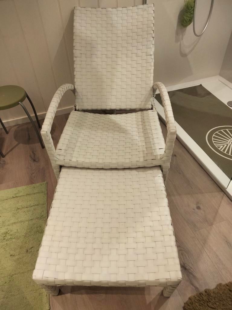 Lounge zetel voor binnen of buiten.mooi gevlochten., Ophalen, Gebruikt