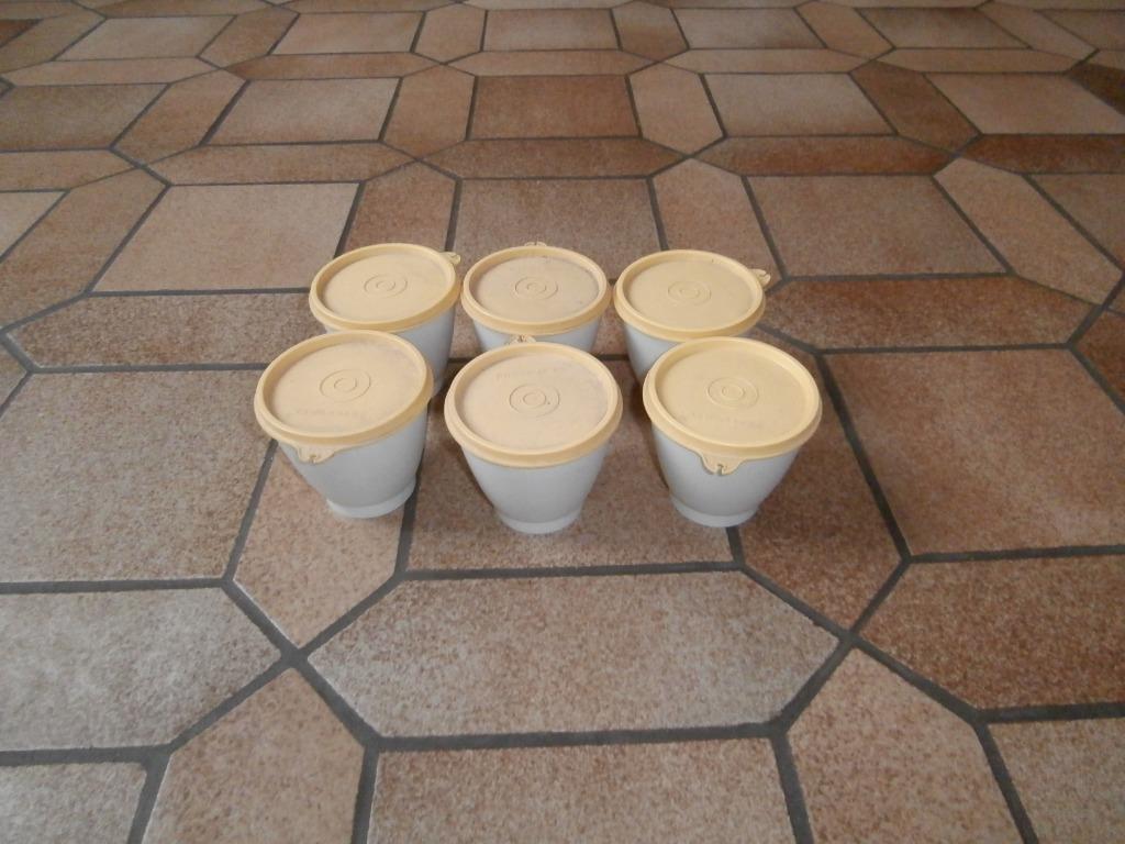 6 pots en Tupperware, Enlèvement, Utilisé, Blanc