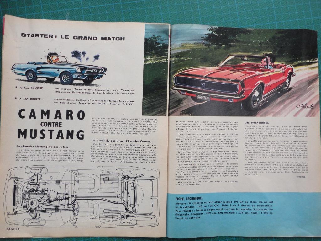 Chevrolet Camaro - article illustré - 1967, Enlèvement ou Envoi, Utilisé, Autres types