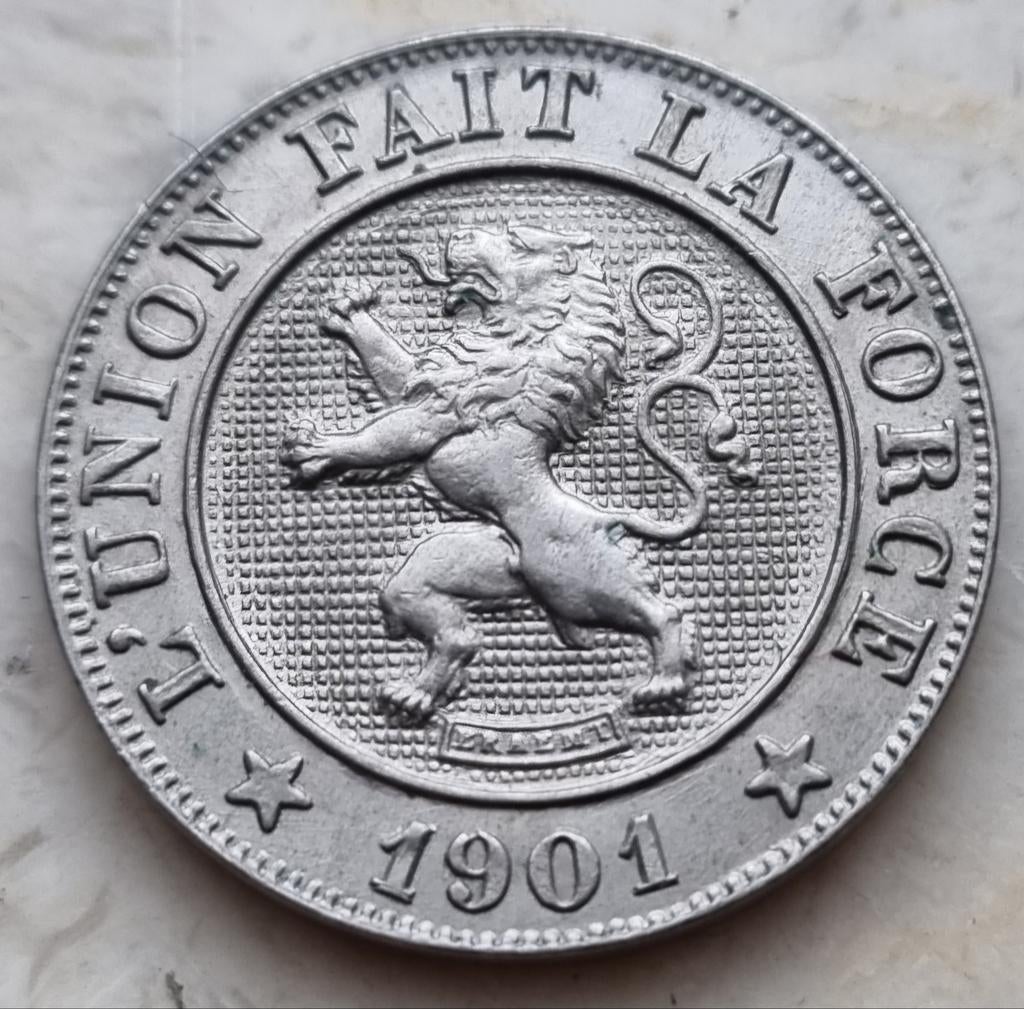 10 Cent 1901 Frans / Dubbel 1 / Kwaliteit !!, Postzegels en Munten, Munten | België, Losse munt, Overig, Ophalen of Verzenden