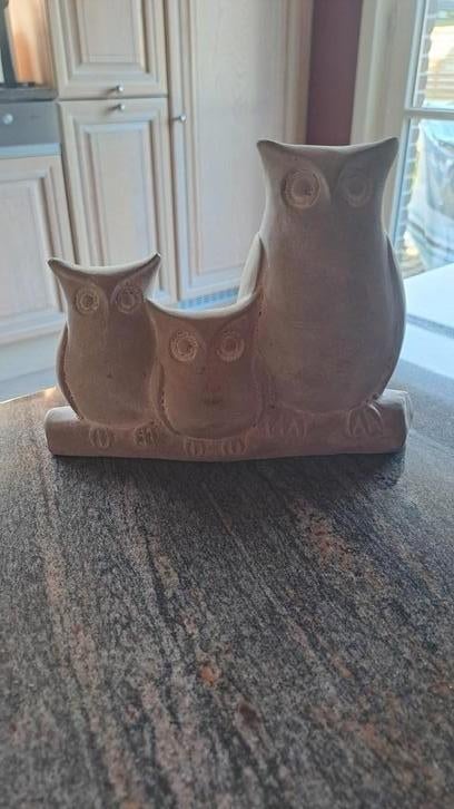 Beeld met 3 uiltjes, Tuin en Terras, Ophalen, Nieuw, Beton