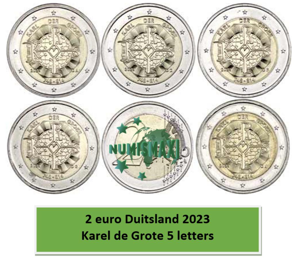 2 euro Duitsland 2023 Karel de Grote 5 letters, Ophalen of Verzenden, Duitsland, 2 euro