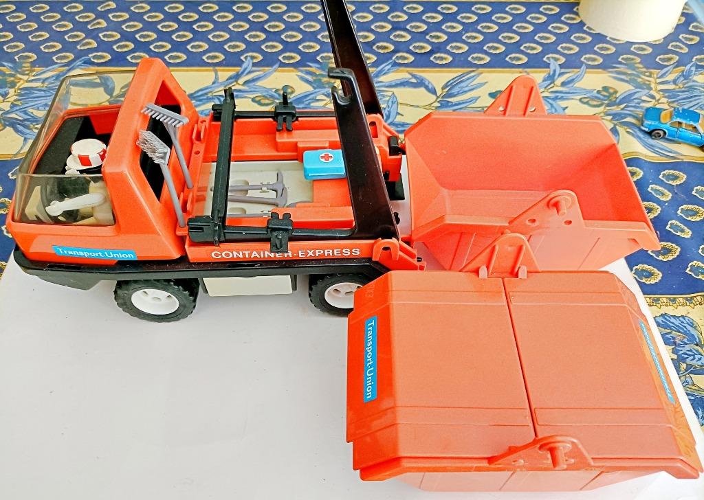 Playmobil 3471 Camion avec container à ordures, 1978 à 1985, Enlèvement ou Envoi, Utilisé, Ensemble complet