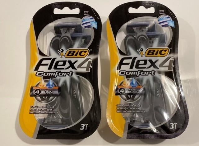 Bic Flex 4 Comfort scheermessen (2 pakjes), Ophalen of Verzenden, Nieuw, Overige typen