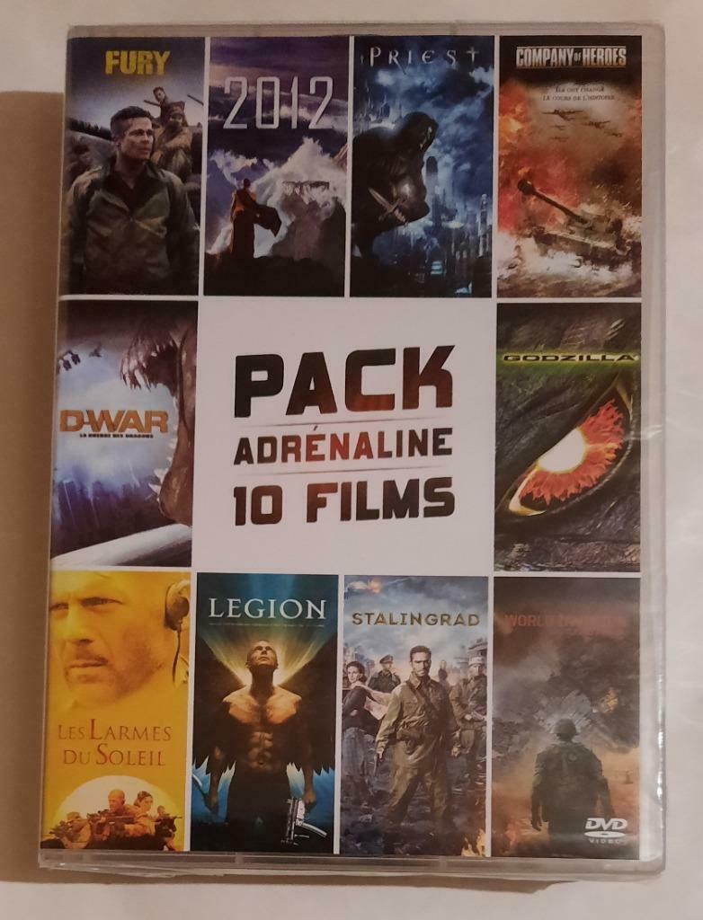 Pack Adrenaline 10 Films (Coffret 10 DVD) neuf sous blister, À partir de 12 ans, Enlèvement ou Envoi, Neuf, dans son emballage